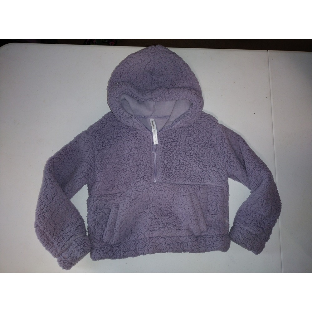 Mondetta Kids Girls‎ Purple Sherpa Pullover Hoodie Sweatshirt Size S (7/8)